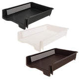 Max Acrylic Side Load Stackable A4 Paper Tray Organizer Folders Storage Black