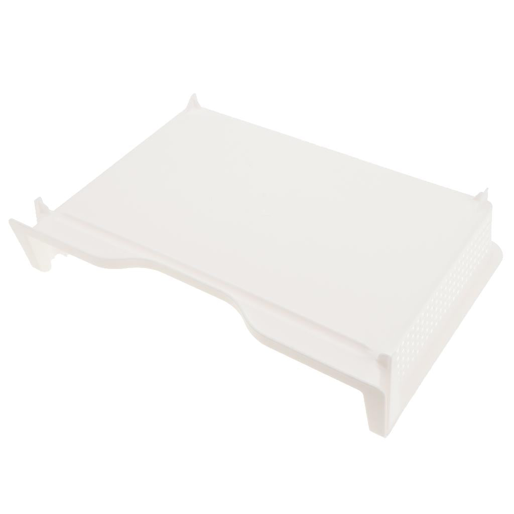 Max Acrylic Side Load Stackable Paper Tray Organizer Letter File Storage White