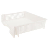 Max Acrylic Side Load Stackable Paper Tray Organizer Letter File Storage White