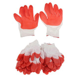 Max 12Pairs Palm Finger Coating Natural Rubber Glove Hand Protection 200mm
