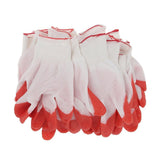Max 12Pairs Palm Finger Coating Natural Rubber Glove Hand Protection 200mm