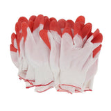 Max 12Pairs Palm Finger Coating Natural Rubber Glove Hand Protection 200mm