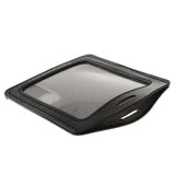 Max 10Pcs PU Leather Business ID Badge Card Holder Card Case, Vertical Black