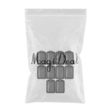 Max 10Pcs PU Leather Business ID Badge Card Holder Card Case, Vertical Black