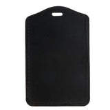 Max 10Pcs PU Leather Business ID Badge Card Holder Card Case, Vertical Black