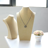 Max Necklace Pendant Display Bust Mannequin Stand Holder Rack, Linen 235*390mm