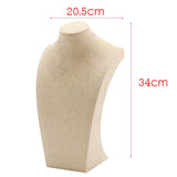 Max Necklace Pendant Display Bust Mannequin Stand Holder Rack, Linen 205*340mm