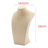 Max Necklace Pendant Display Bust Mannequin Stand Holder Rack, Linen 145*250mm