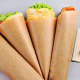 Max 200 Pieces Natural Kraft Food Wrapping Paper Unwaxed Oilproof Kitchen 23cm