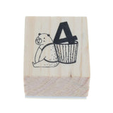 Maxbell Wooden Animal & Number Rubber Stamp for Scrapbooking DIY Craft Decor Polar Bear