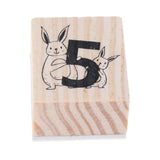Maxbell Wooden Animal & Number Rubber Stamp for Scrapbooking DIY Craft Decor Rabbit