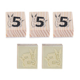 Maxbell Wooden Animal & Number Rubber Stamp for Scrapbooking DIY Craft Decor Rabbit