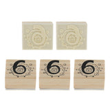 Maxbell Wooden Animal & Number Rubber Stamp for Scrapbooking DIY Craft Decor Sheep