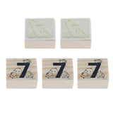 Maxbell Wooden Animal & Number Rubber Stamp for Scrapbooking DIY Craft Decor Bird