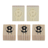 Maxbell Wooden Animal & Number Rubber Stamp for Scrapbooking DIY Craft Decor Hens
