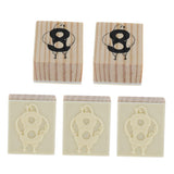 Maxbell Wooden Animal & Number Rubber Stamp for Scrapbooking DIY Craft Decor Hens