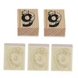 Maxbell Wooden Animal & Number Rubber Stamp for Scrapbooking DIY Craft Decor Fox