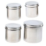 Max Stainless Steel Ointment Jar Sponge Cotton Dressing Container w/ Lid 8cm