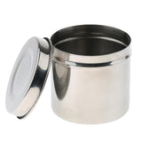 Max Stainless Steel Ointment Jar Sponge Cotton Dressing Container w/ Lid 8cm