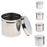 Max Stainless Steel Ointment Jar Sponge Cotton Dressing Container w/ Lid 8cm
