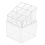 Maxbell Clear Acrylic Cotton Swab Cosmetic Makeup Case Storage Holder Box B