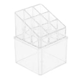 Maxbell Clear Acrylic Cotton Swab Cosmetic Makeup Case Storage Holder Box B