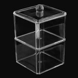 Maxbell Clear Acrylic Cotton Swab Cosmetic Makeup Case Storage Holder Box C