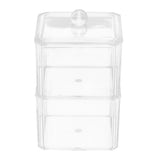 Maxbell Clear Acrylic Cotton Swab Cosmetic Makeup Case Storage Holder Box C