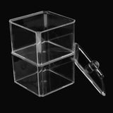 Maxbell Clear Acrylic Cotton Swab Cosmetic Makeup Case Storage Holder Box C