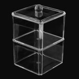 Maxbell Clear Acrylic Cotton Swab Cosmetic Makeup Case Storage Holder Box C