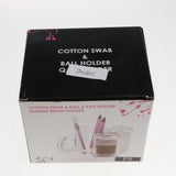Maxbell Clear Acrylic Cotton Swab Cosmetic Makeup Case Storage Holder Box G
