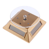 Max Solar Powered Turntable Rotating Display Stand & Light Watch Jewelry Gold