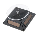 Max Solar Powered Turntable Rotating Display Stand & Light Watch Jewelry Black