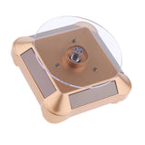 Maxbell Solar Powered Turntable Rotating Display Stand LED Light for Jewelry Gold