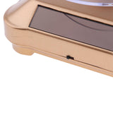 Maxbell Solar Powered Turntable Rotating Display Stand LED Light for Jewelry Gold