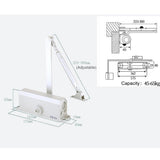 Max Automatic Door Closer Self-Closing Shutter for Home/Commercial Capacity 65kg