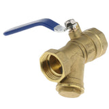 Maxbell 1" Brass Ball Valve Shut Off Female Thread with Filter Strainer DN25