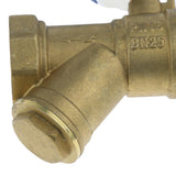 Maxbell 1" Brass Ball Valve Shut Off Female Thread with Filter Strainer DN25