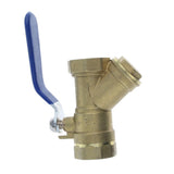 Maxbell 1" Brass Ball Valve Shut Off Female Thread with Filter Strainer DN25
