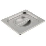 Maxbell 1PC Stainless Steel Lid Solid for 1/6 Size Steam Table Pan