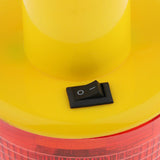 Maxbell Solar Powered Warning Light Round Traffic Signal Construction Beacon Red