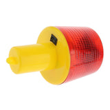 Maxbell Solar Powered Warning Light Round Traffic Signal Construction Beacon Red