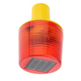 Maxbell Solar Powered Warning Light Round Traffic Signal Construction Beacon Red