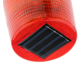 Maxbell Solar Powered Warning Light Round Traffic Signal Construction Beacon Red