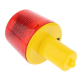 Maxbell Solar Powered Warning Light Round Traffic Signal Construction Beacon Red