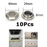Max Cabinet Air Vents Cover Stainless Steel Round Vent Mesh Hole Louver 29mm