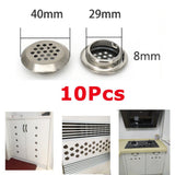 Max Cabinet Air Vents Cover Stainless Steel Round Vent Mesh Hole Louver 29mm