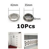 Max Cabinet Air Vents Cover Stainless Steel Round Vent Mesh Hole Louver 35mm