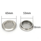 Max Maxb Cabinet Air Vents Cover Stainless Steel Round Vent Mesh Hole Louver 53mm