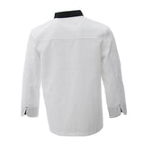 Max Unisex Chef's-Uniform Long Sleeve Double-Breasted Men Women Chef Coat White L